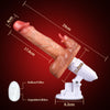 Acmejoy - Sex Machine 90° Automatisch Verstelbare 8 Stuwende & Trillende & Likkende Dildo's Vibrator
