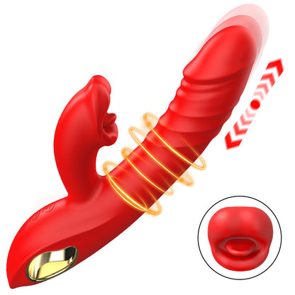 4 in 1 G-spot vibrator, lip bijten clitoris stimulatie, seksspeeltjes voor vrouwen en koppels