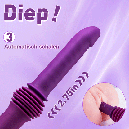 Verbeterde 4,33-inch extra lange dildo met 145° verstelbare basis, verwarmings- en trilfunctie