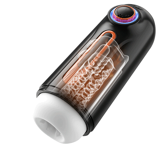 Alien - 6-in-1 Masturbatiecup met 10 vibratiestanden, stuwbewegingen & 4 zuigstanden, met verwarming tot 40°C
