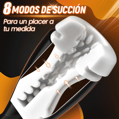 SolaceX - 8 Succion 10 Vibratie One Touch Orgasme Digitaal Vacuüm Masturbator