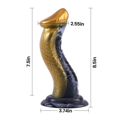 Fantasienacht: Realistische handbediende dildo in de vorm van een exotische slang