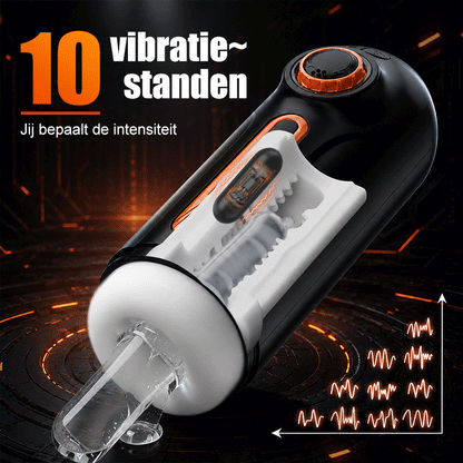 Alien - 6-in-1 Masturbatiecup met 10 vibratiestanden, stuwbewegingen & 4 zuigstanden, met verwarming tot 40°C