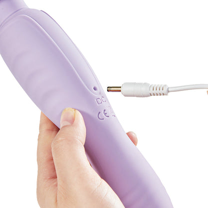 Dual Head AV Stick Clitoris Tepel Vibrator Paars