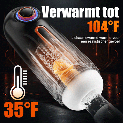 Alien - 6-in-1 Masturbatiecup met 10 vibratiestanden, stuwbewegingen & 4 zuigstanden, met verwarming tot 40°C