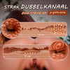 Braun Realistische Masturbator 3D-structuur 2 Liefdestunnels Poesje