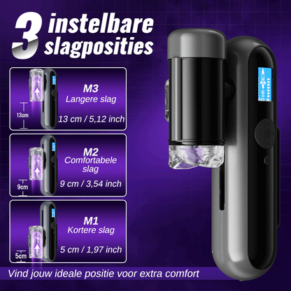 Nex - App-gestuurde interactieve masturbatorcup, 10 vibratiemodi & 10 zuigermodi, 360° strakke omsluiting