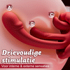 Tindra - Nieuwe verbeterde 4-in-1 tonglik-, schommel-, verwarmings- en G-spot vibrator voor vrouwen