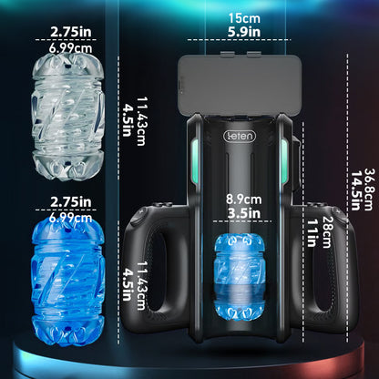 【Gratis verzending】LETEN 10 Krachtige motormasturbator met hoge snelheid en telefoonhouder
