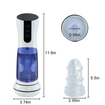 Cosmic Warrior 2 7 Frequentie Verwarmde Vibratie Intrekbare Masturbatie Cup