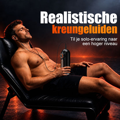 Alien - 6-in-1 Masturbatiecup met 10 vibratiestanden, stuwbewegingen & 4 zuigstanden, met verwarming tot 40°C
