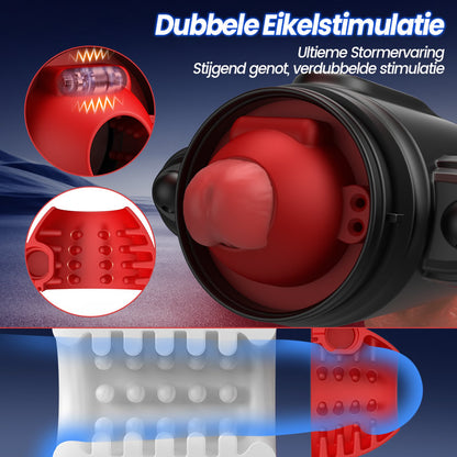 Storm Vortex - 5-frequentie waterstraal + 10-frequentie vibratie + 5-frequentie rotatie, dubbele eikelstimulatie, dubbel gebruik