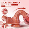 【NEW】Injectie-Realistische penis met gesimuleerde ejaculatie, 10-frequentie vibratiefunctie, met zuignap