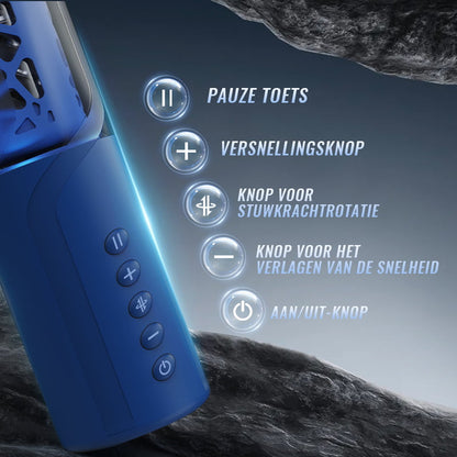 Bluesea 6 Bi-Directionele Duwende Rotatie Masturbator Met Zuigbasis