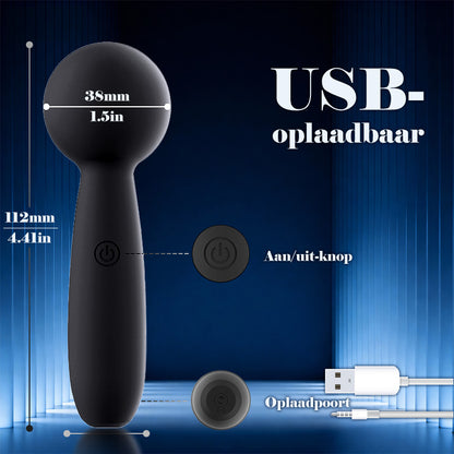 Mini-massager met 10 standen voor seksueel plezier voor vrouwen en koppels