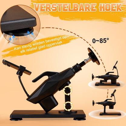 Kai - Handsfree Seksmachine met Telefoonhouder & Zuignapadapter