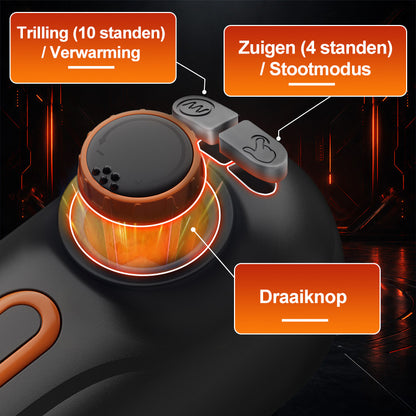 Alien - 6-in-1 Masturbatiecup met 10 vibratiestanden, stuwbewegingen & 4 zuigstanden, met verwarming tot 40°C