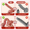 【NEW】Injectie-Realistische penis met gesimuleerde ejaculatie, 10-frequentie vibratiefunctie, met zuignap