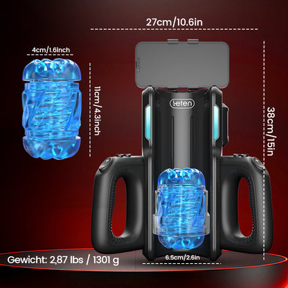 【Gratis verzending】LETEN 10 Krachtige motormasturbator met hoge snelheid en telefoonhouder