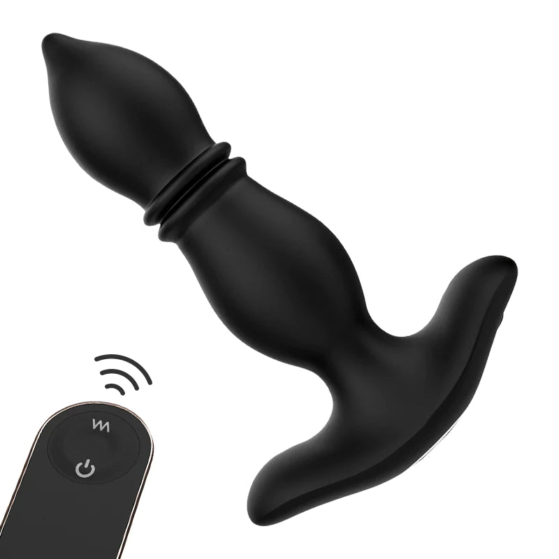 2 IN 1 Prostaat Anaalplug 9 Schokmodi 9 Vibratiemodi 14.5CM