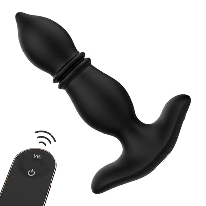 2 IN 1 Prostaat Anaalplug 9 Schokmodi 9 Vibratiemodi 14.5CM